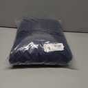 Cicy Bell Women's Quilted Puffer Pullover Jackets Oversized Half Zip Puffy Hooded Outerwear Warm Winter Coats (Large, Navy)