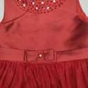 Glamulice Burgundy Flower Girl Dress Ruffles Vintage Embroidered Lace Dresses Christmas Bridesmaid Birthday Party Gown Pageant Holiday Princess Prom Dance Kids Formal Ball Gown Red 10 11, Size 150