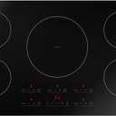 Empava 36 Inch Built-In Electric Induction Cooktop, 5 Zone Smooth Glass Surface, Touch Sensor Panel, Power Boost, Timer Control, Child Lock Feature, Hardwired Kitchen Appliance
