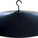 PFNRTH One-Piece 17" Metal Squirrel Baffle - Solid Steel Guard for Bird Feeder Poles & Hanging Feeders | Chew-Proof, No Assembly | 2 Installation Options-Black
