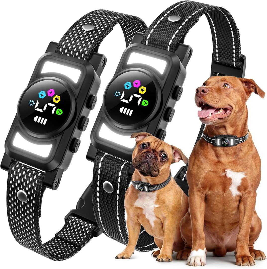 Jicawz Dog Bark Collar for Large Medium Small Dogs, AI No-Bark Collar for Dogs Training Collar, Smart Barking Collar, Rechargeable Bark Collar
