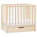 Carter's by DaVinci Colby 4-in-1 Convertible Mini Crib with Trundle Drawer in Washed Natural, Greenguard Gold Certified, Undercrib Storage