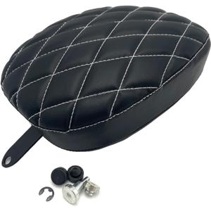 Solo Rear Passenger Seat for Harley Davidson Sportster X48 XL883 XL1200 72 2004-2019 Motorcycle Accessories Leather Pillion Cushion Pad (Black-B)