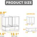 SpaceAid Bottle Storage Organizer Baby - Acrylic Bottles Station Organizer Container, Stackable Clear Drawers for Countertop, Vanity, Bathroom, Cabinet, Pantry Organization, 3 Pack, 2M1L, 10.9" H