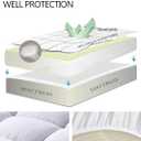 EASELAND Queen Size Mattress Pad Pillow Top Mattress Cover Quilted Fitted Mattress Protector Cotton Top Stretches up 8-21" Deep Pocket Cooling Mattress Topper (60x80 inch, White)