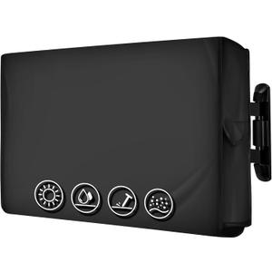 ULTCOVER Waterproof TPE Fabric Outdoor TV Cover with Anti-scratch Liner for 42-45 inch Outside Flat Screen Televisions (Black with Soft Lining)
