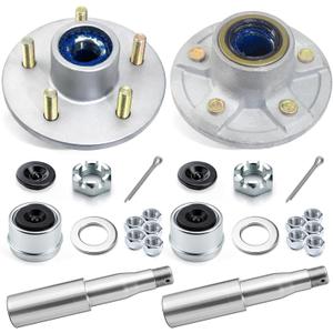 Pre-Greased 5 on 4.5'' Hub & #84 Spindle Kits for 3500lbs Trailer