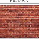 Red Brick Wall Party Backdrop, Large Fabric Red Brick Sign Photo Backdrops Background for Baby Shower Birthday Party Wedding Graduation Home Decoration Photo Booth Prop Banner (72.8 x 43.3 Inch)