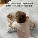 BEDELITE Velvet Fitted Sheet and Pillowcase Set, Luxury Soft Fuzzy Bottom Sheet with Reinforced Elastic Corner Straps, Deep Pocket up to 15 Inch, 1 Fitted Sheet and 1 Pillowcase (Twin XL, Light Grey)