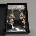 Mecresh Gold/Silver Rhinestone Chandelier Wedding Bridal Dangle Earrings