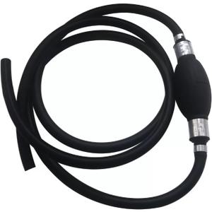 Marine 3/8 Inch Fuel Line Assembly ID 10mm Universal Fuel Tube Line Pipe Hose with Primer Bulb Stainless Steel Hose Clamp for Marine Outboard Boat Motor RVs Tractors and Caravans 6FT Long