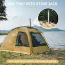Naturehike Dune Hot Tent with Stove Jack,Double Layer 4 Season Tent,Waterproof 2 Person Tents for Camping