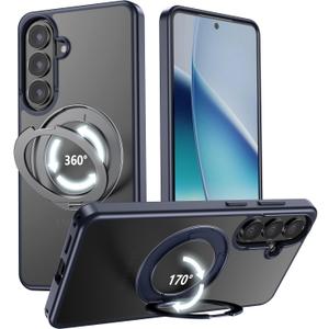 VUM Galaxy S26 Case, MagSafe, 360 Stand, Shockproof, Camera Guard, Blue