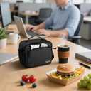 2 x BALEINE Insulated Lunch Bag for Men Women, Leakproof Cooler Bag with Adjustable Shoulder Strap for Work Picnic, Lunch Box for Women Men (Small, Black)