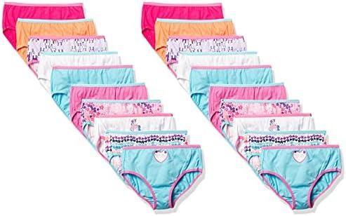 Hanes Girls' and Toddler Underwear, Cotton Knit Tagless Brief, Hipster, and Bikini Panties, Multipack  Size 6