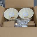 Cordless Battery Operated Wall Sconces Set of 2, Rechargeable Wall Sconce with Remote, Fabric Shade Wireless Wall Sconce Fixtures for Bedroom, Living Room, Bedside (2 Bulbs Included) Gold, 20 inches