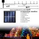 Dazzle Bright 2 Pack Total 400LED 132FT Multi-Colored Christmas Solar String Outdoor Lights, Solar Powered with 8 Modes Waterproof Fairy Lights for Bedroom Patio Garden Tree Party Yard Decoration