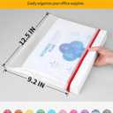 SUNEE Mesh Zipper Pouch 9.2x12.5 in (10 Colors, 30 Packs), Mesh Bags with Zipper for School Office Supplies, Puzzles & Games, Travel Accessories