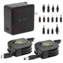 ReTrak 67W Retractable Universal Laptop Charger + 14 Tips USB C