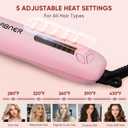 ABNER Rotating Curling Iron Set, Automatic Curling Wand for Long Hair, Easy to Use Hair Curler Get Effortless Beach Waves, 3 Sizes Ceramic Barrel 0.75" 1" 1.25" to 430F with Home Button, Dual Voltage
