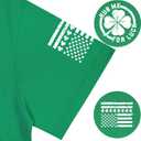 St Patrick's Day Shirts Men:Lucky Irish Shamrock Crew Neck Graphic Short Sleeve Higher Quality Printed T-Shirt (Green, XXXL)