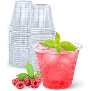 Pack of 2 Aatriet 9 oz Clear Plastic Cups, 50 Pack Classic Clear Disposable  Cups for Wedding & Party, Elegant Cocktail Cup, Plastic Tumblers for Iced Coffee, Cold Beverage