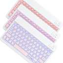 OMOTON Bluetooth Keyboard, Wireless Rechargeable Keyboard for iPad, iPad Pro, iPad mini, iPad Air with Illuminated LED (White Pink)