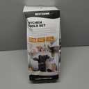 Cooking Utensils Set- 35 PCs Kitchen Utensils with Grater,Tongs, Spoon Spatula &Turner Made of Heat Resistant Food Grade Silicone and Wooden Handles Kitchen Gadgets Tools Set for Nonstick Cookware (Black)