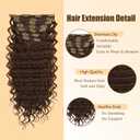 #30 Brown Clip in Hair Extensions Real Human Hair, 28 Inch 120g/7Pcs,Full Shine Remy Human Hair,Light Brown Deep Wave Clip ins Brazilian Virgin Human Hair Extensions