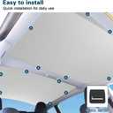 [2024 Upgrade] Sunshade Roof for Tesla Model 3 2024 Colorful Ice Crystal Glass Roof Sunshade Sunroof No-Sag Design Retractable Sunshade Heat Insulation Roof Window Sun Protection Snap Foldable (White)