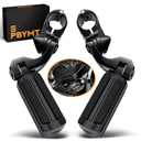 PBYMT Highway Pegs Short Angled 304 Stainless Steel, Highway Footpegs Footrest Fit For 1''&1.25''(25/32mm) Crash Bars Compatible with Harley Davidson Touring Black