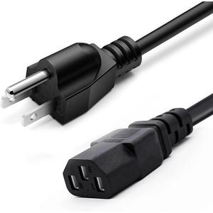 Kado 3 Prong AC Power Cable 1.5m, 5 Feet 125 Volts 10 Amps Power Cord for Electronics, Dekstop PC, TV, Computer, Printer, Radio, Monitor, Sceptre, Samsung, Dell, Panasonic, Vizio, LG, Asus