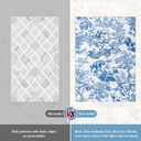 Lahome Washable 5x7 Area Rugs for Living Room, Classic Blue Toile Vintage Botanical Rug for Bedroom Dining Room, Unique Jungle Wild Animal Print Carpet with Tigers and Lions for Home Decor