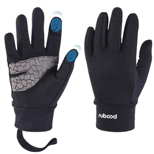 Azarxis Kids Winter Gloves Touchscreen Fleece Biking Soccer Running Gloves for Boys and Girls (Black, L (Approx 9-12 Years Old)