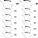 Safety Glasses Bulk ANSI Z87.1, Wrap Around Resistant Scratch UV Eye Protective Eyewear for Men Women Work Lab(12, Clear)