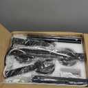 Pendant Lights Kitchen Island, 4-Light Farmhouse Chandeliers for Dining Room, Black Linear Chandelier with Clear Glass Shades, Modern Rustic Wood Chandelier with Adjustable Height