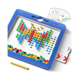 Large Magnetic Dots Board for Toddlers, Magnetic Drawing Board for Kids, Magnetic Dot Art with Magnetic Pen, Montessori Preschool Education Travel Toys for Kids Boys Girls Age 2 3 4 5 6 7 8 Years Old