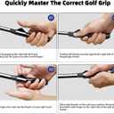 Golf Grip Trainer with Swing Correcting Arm Band - Black Combo Set Improves Golf Swing Skills and Stable Accuracy, Helping to Train Correct Hand and Arm Positioning, Suitable for Golfers of All Levels
