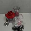 KOIOS 5-in-1 Hand Immersion Blender, 1000W 12 Speed Handheld Blender Stick with Copper Motor Stainless Steel Blade, 600ml Mixing Beaker,500ml Food Processor, Whisk, Milk Frother, Non-BPA, Red