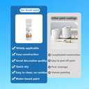 Wood and Metal Paint 2-in-1 Brush (6.35oz, White) Convenient Solid Wood Furniture Repair, Outdoor Metal Coating