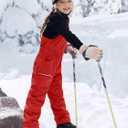 Haloumoning Kids Snow Bibs Girls Ski Pants Waterproof Insulated Snowboard Overalls Snowsuit 10-12 Years