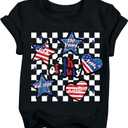 Boys 4th of July Shirt Kid 250th Anniversary Patriotic Tee Toddler America Flag Independence Day T-Shirts (3-10T) (Black)