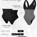 Popilush Body Suits for Women - Going Out Tank Tops - Plunge Deep V Neck Backless Sleeveless Tummy Control Shapewear Bodysuit (Black, L)