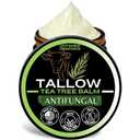 Untamed Organics Tallow Antifungal Balm | Organic Tea Tree Oil Balm with Grass-Fed Tallow | Non-Toxic Itchy Skin Relief Balm | All Natural Remedy for Athletes Foot, Jock Itch, Ringworm | 2 FL. oz.
