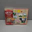 Melissa & Doug Farm Animals Sound Puzzle - Wooden Peg Puzzle with Sound Effects (8 pcs)