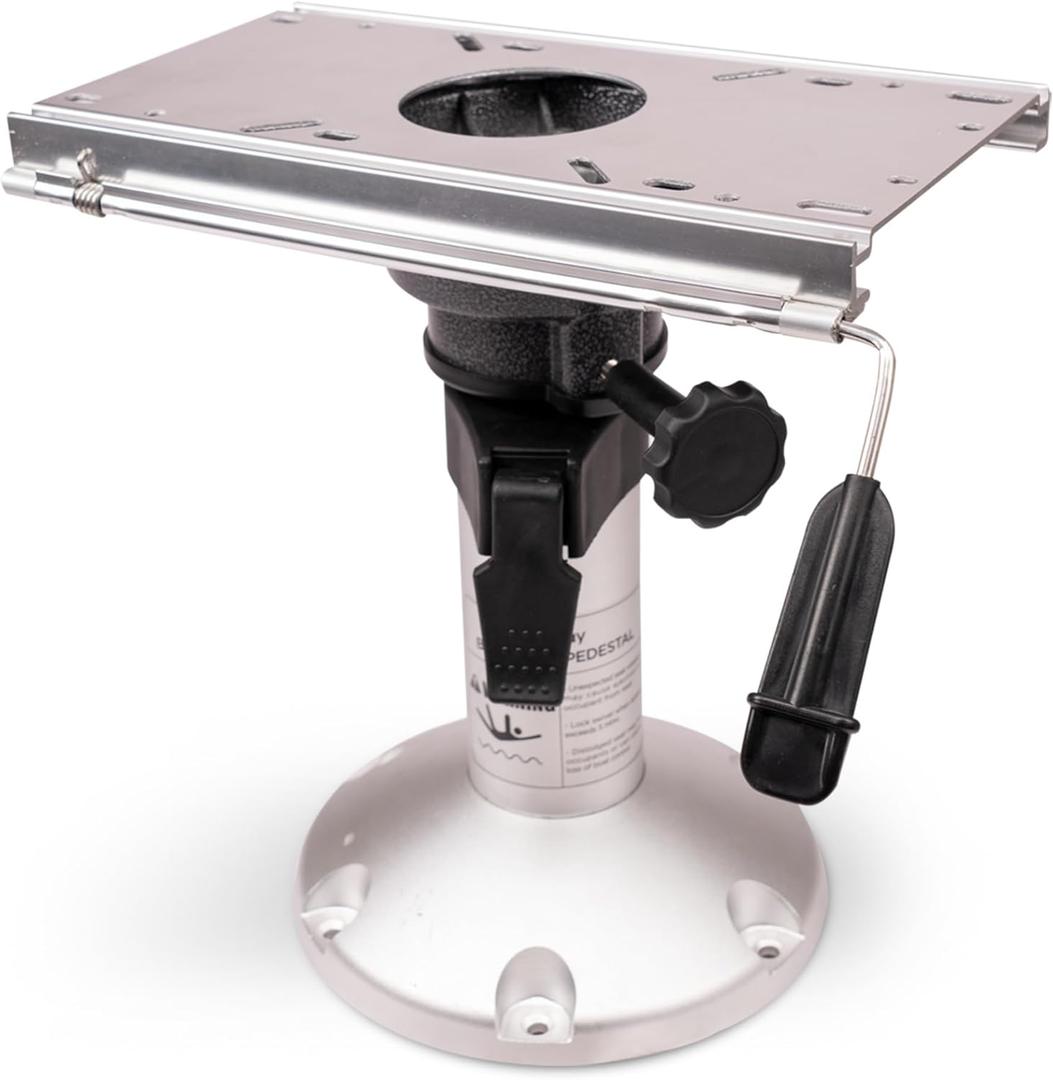 Adjustable Boat Seat Pedestal Boat Seats and Pedestals Boat Seat Pedestals and Bases with Slide and Swivel for Locking Boat Seats Captain Chair 13.5 to 18 Inches Height