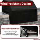 Built-in Grill Cover 38 Inch for Outdoor Island Grill, 600D Premium Built in Barbecue Grill Top Cover with Straps for Napoleon, Bull, Blaze, KitchenAid, Coyote etc, 38" x 28"x 24"