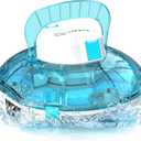 (2025 Upgrade) Cordless Robotic Pool Cleaner, Lasts 75 Min, Automatic Vacuum for Above-Ground Pools up to 645 Sq.ft,Portable, Self-Parking,Light Blue