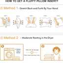 OTOSTAR Pack of 1 Down and Feather Throw Pillow Inserts, 24 x 24 Soft Fluffy Square Pillow Inserts with 100% Cotton Cover Decorative Pillows for Sofa Couch Bed-White