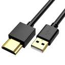 FAWETTY USB to HDMI Charger Cable Cord 3.3FT/1M USB to HDMI Adapter Cable for Mac iOS Windows 12/11/10/Vista/XP, HDTV, Satellite Box, Blu-Ray Player, etc